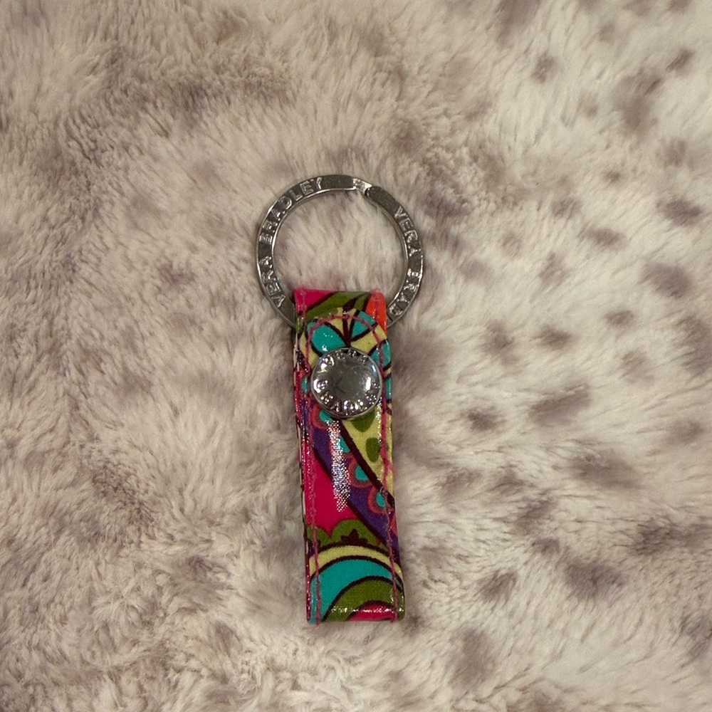 Vera Bradley Pink and Green Key Holder